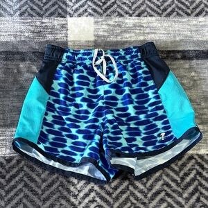 Energy Zone Blue Patterned Kids Shorts